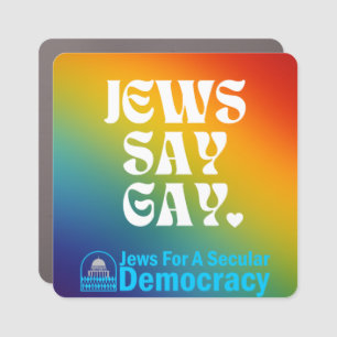 Jews Say Gay Car Magnet