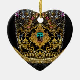 Jeygraneau Elegant Monogram Ceramic Ornament