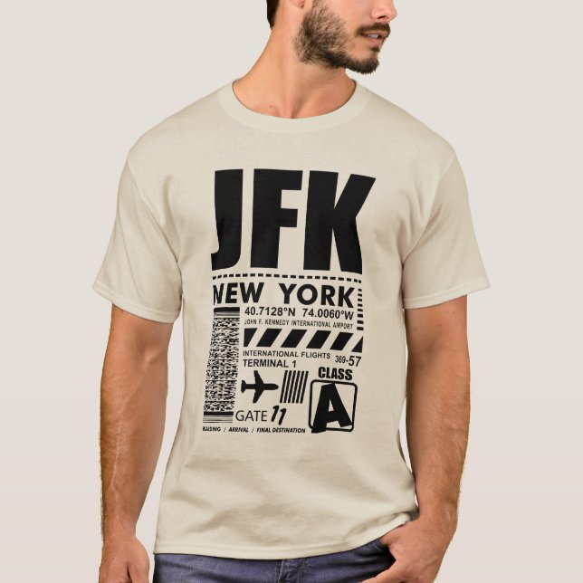 JFK Airport New York T-Shirt (Front)