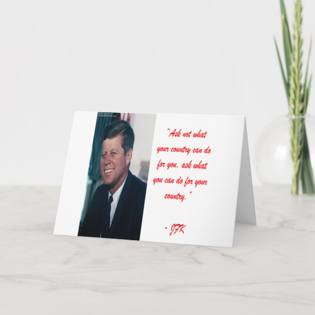 JFK & Ask Not Quote Card (Front)