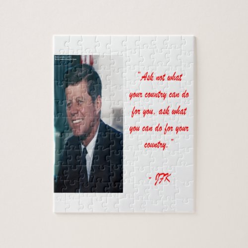 JFK  Ask Not Quote Jigsaw Puzzle