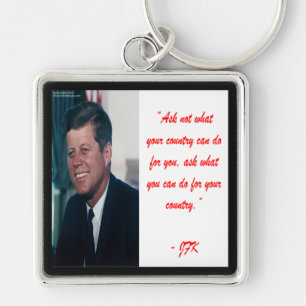 JFK & Ask Not Quote Keychain