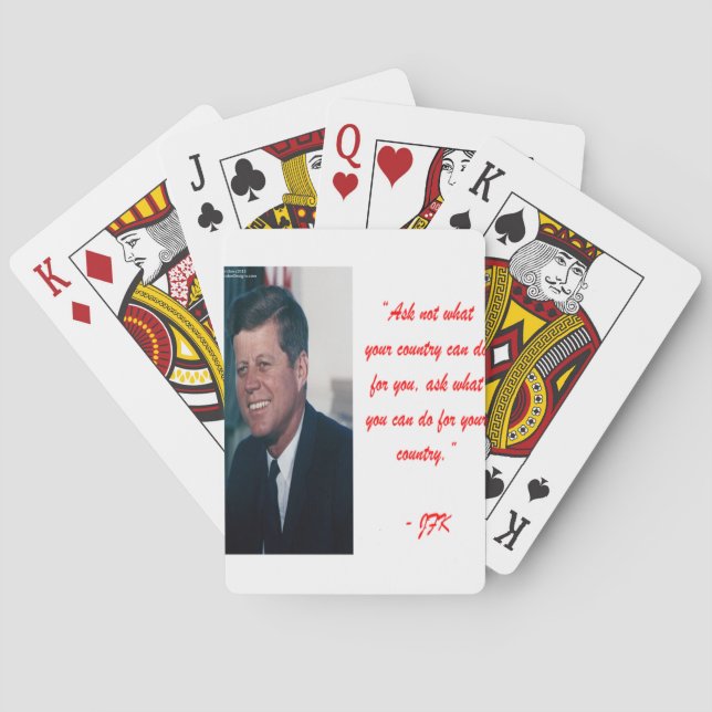 JFK & Ask Not Quote Poker Cards (Back)