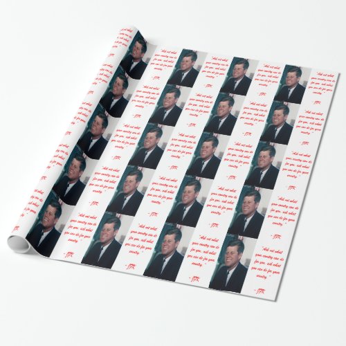 JFK  Ask Not Quote Wrapping Paper