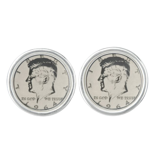 JFK Commemorative Half Dollar Cufflinks (Front)