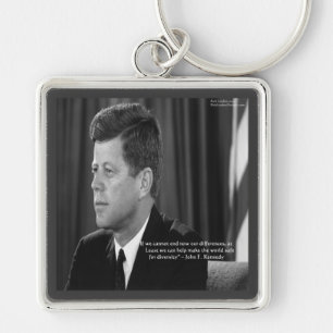 JFK Difference/Diversity Quote Keychain