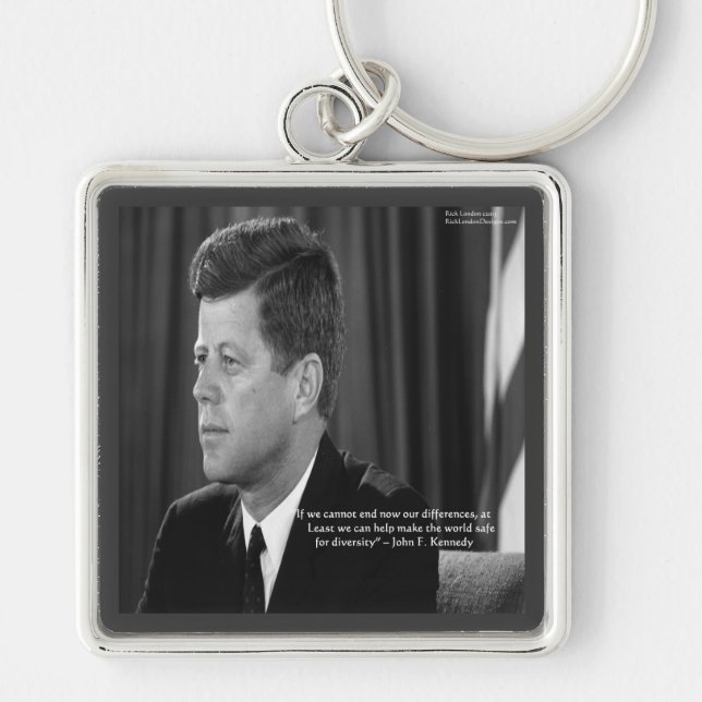 JFK Difference/Diversity Quote Keychain (Front)