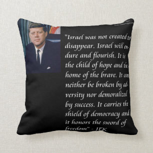 JFK & Famous Quote On Israel Cotton Pillow