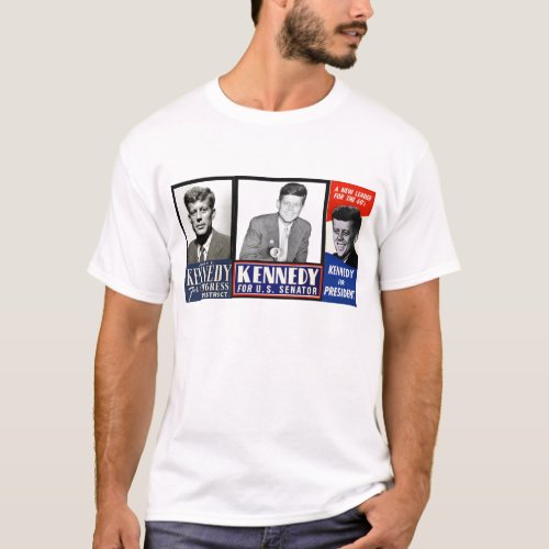 JFK in 1946 1952 and 1960 T_Shirt