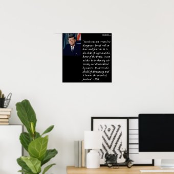 JFK & Israel Quote Poster | Zazzle