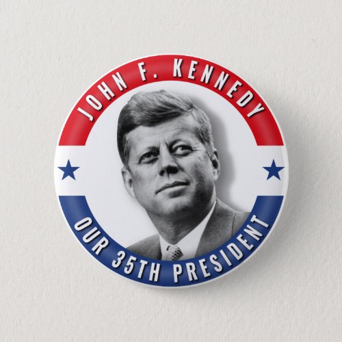 JFK John F Kennedy 35th President POTUS Memorial Button
