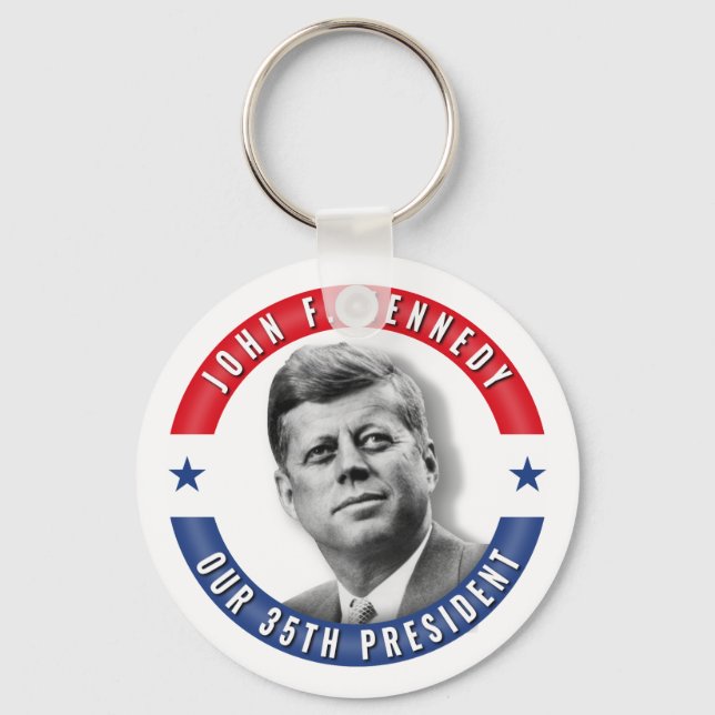 JFK John F. Kennedy 35th President POTUS Memorial Keychain (Front)