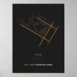 JFK - John F. Kennedy Airport Runway Diagram Poster