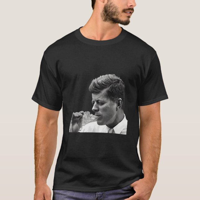 Jfk John F Kennedy Cigar Smoking Smoker T-Shirt (Front)