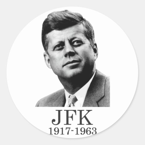 JFK _ John F Kennedy Classic Round Sticker