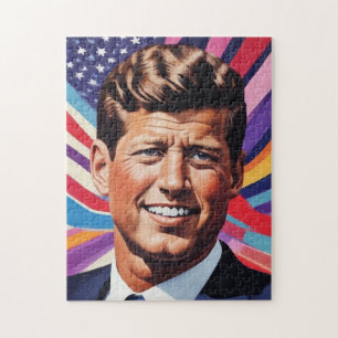 JFK John F. Kennedy Motivational Inspiration Jigsaw Puzzle