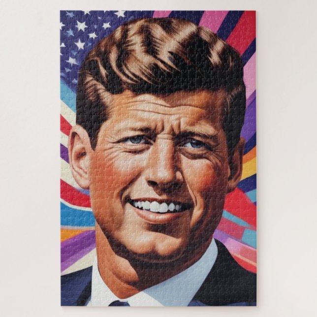 JFK John F. Kennedy Motivational Inspiration Jigsaw Puzzle (Vertical)