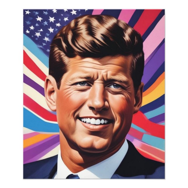 JFK John F. Kennedy Motivational Inspiration Photo Print (Front)