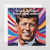JFK John F. Kennedy Quote Motivational Inspiration (Front/Back)