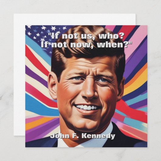 JFK John F. Kennedy Quote Motivational Inspiration (Front/Back)