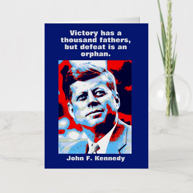 JFK John F. Kennedy Quote Motivational Inspiration Foil Greeting Card (Front)