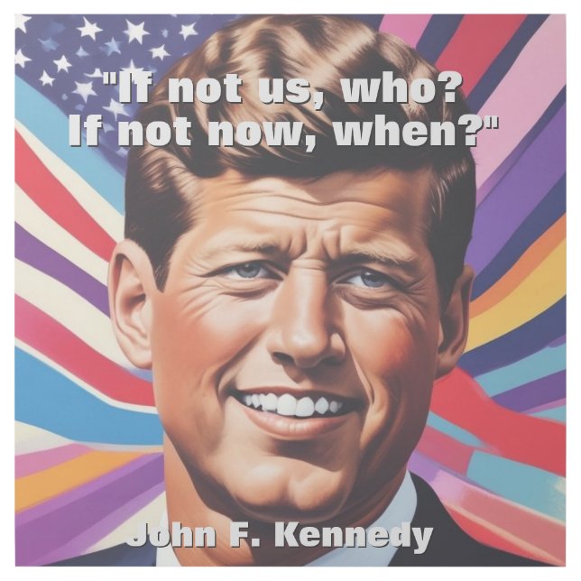 JFK John F. Kennedy Quote Motivational Inspiration Gallery Wrap (Front)