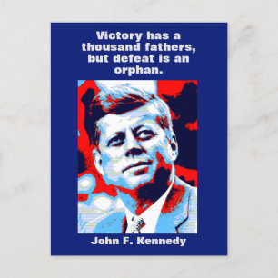 JFK John F. Kennedy Quote Motivational Inspiration Holiday Postcard