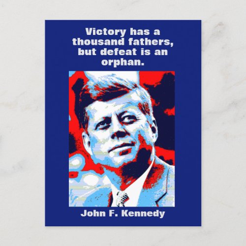 JFK John F Kennedy Quote Motivational Inspiration Holiday Postcard