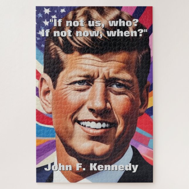 JFK John F. Kennedy Quote Motivational Inspiration Jigsaw Puzzle (Vertical)