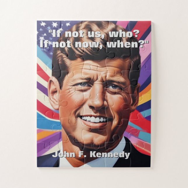 JFK John F. Kennedy Quote Motivational Inspiration Jigsaw Puzzle (Vertical)