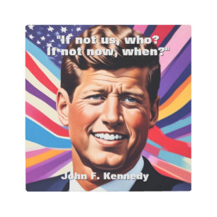 JFK John F. Kennedy Quote Motivational Inspiration Metal Print