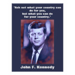 JFK John F. Kennedy Quote Motivational Inspiration Photo Print