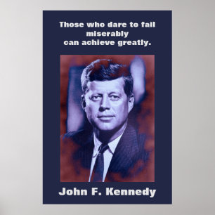 JFK John F. Kennedy Quote Motivational Inspiration Poster