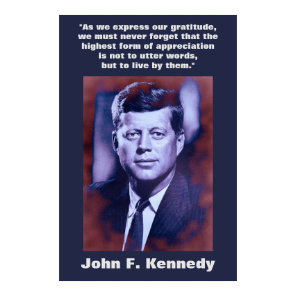 JFK John F. Kennedy Quote Motivational Inspiration Poster
