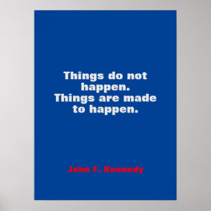 JFK John F. Kennedy Quote Motivational Inspiration Poster