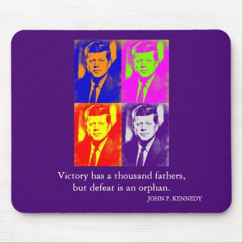 JFK John F Kennedy Quote Victory Mouse Pad
