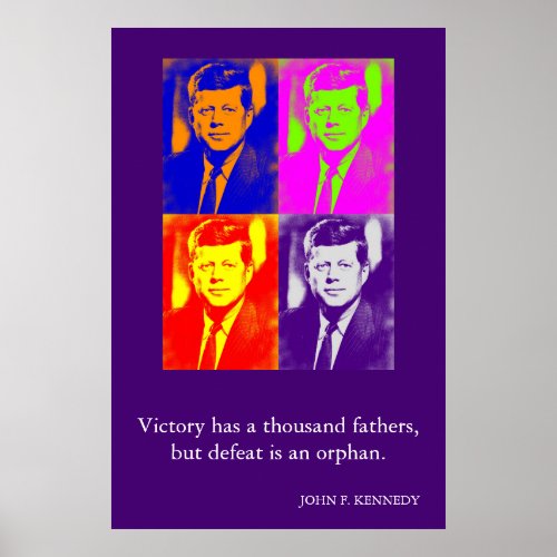 JFK John F Kennedy Quote Victory Poster