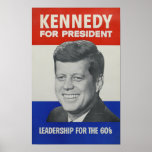 Jfk - John Kennedy For President &#127482;&#127480;  Poster at Zazzle