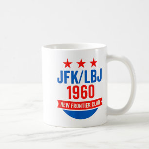 Jfk Lbj 1960 New Frontier John F Kennedy Campaign Coffee Mug