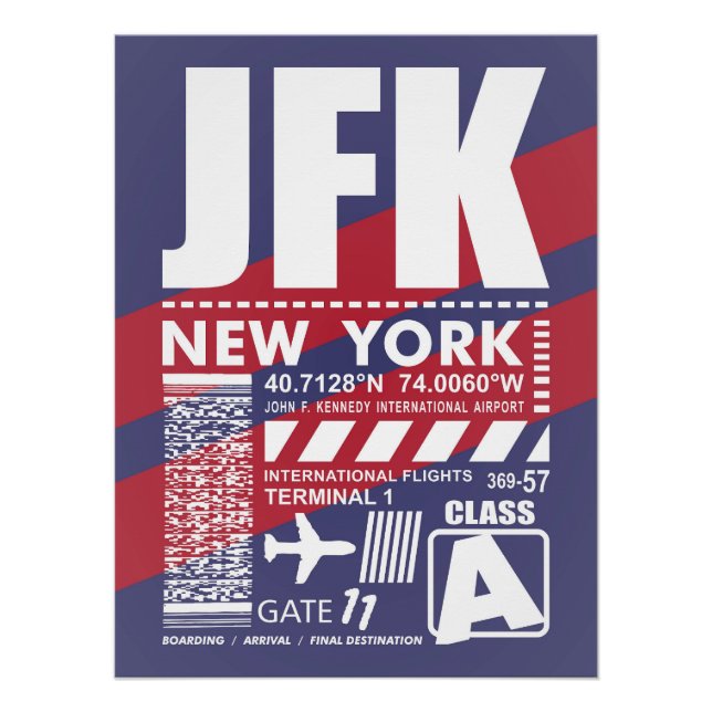 JFK New York Airport Poster (Front)