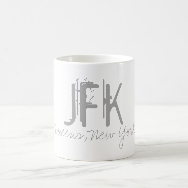 JFK New York Airport Typography Coffee Mug (Center)