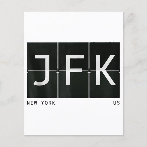 JFK New York Retro Airport Code Design World Trave