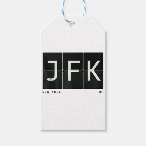 JFK New York Retro Airport Code Design World Trave Gift Tags