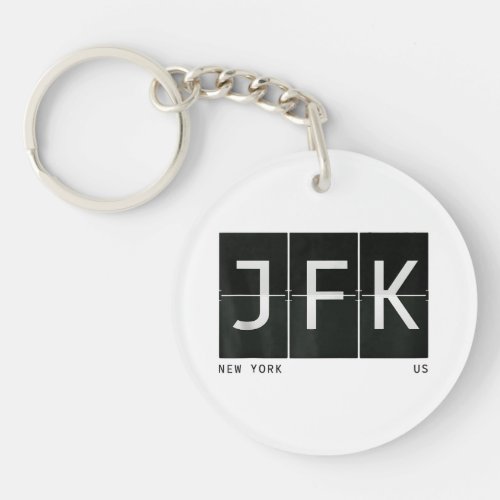 JFK New York Retro Airport Code Design World Trave Keychain