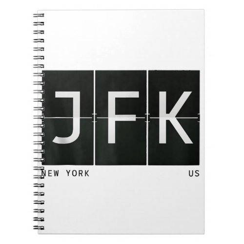 JFK New York Retro Airport Code Design World Trave Notebook