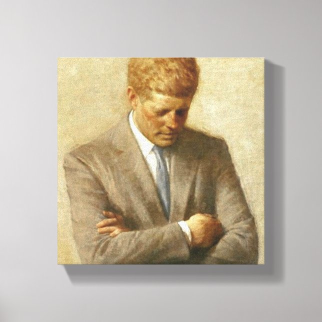 JFK Painting On Canvas Print (Front)