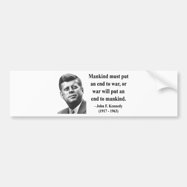 JFK Quote 1b Bumper Sticker (Front)