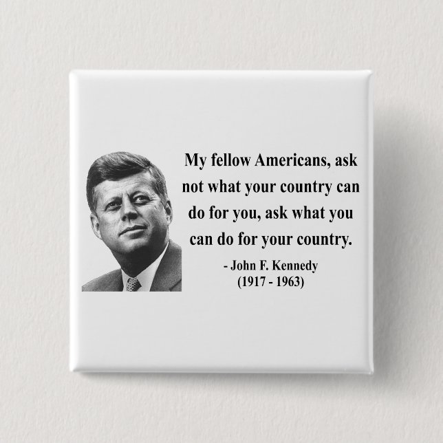 JFK Quote 3b Button (Front)