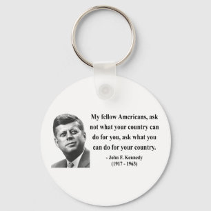 JFK Quote 3b Keychain