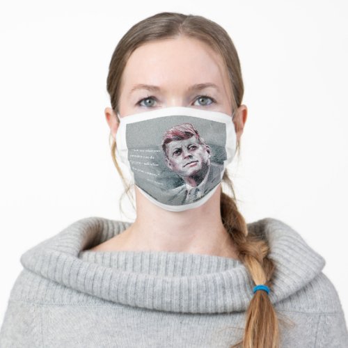 JFK  Quote Adult Cloth Face Mask